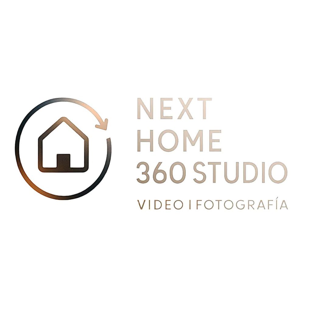 Logo de Next Home 360 Studio, que ofrece servicios de video y fotografía.